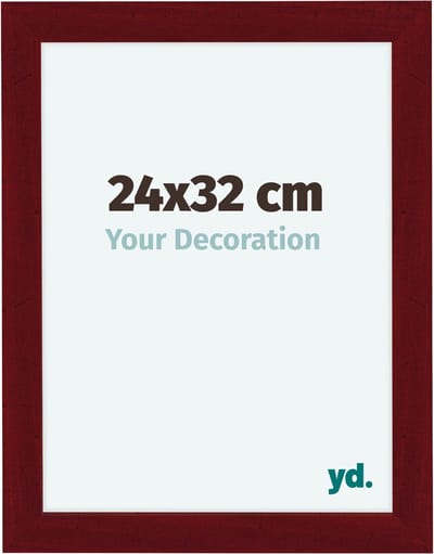 Your Decoration - Fotolijst 24x32 cm - MDF - Wijnrood Geveegd - Como