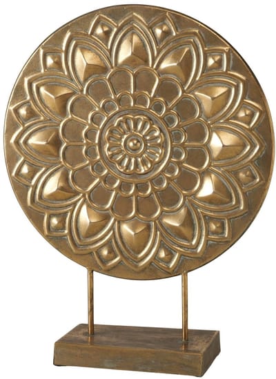 Raam decoratie - Huis decoratie - Aziatisch-Oosterse interieurstijl - Ø 49cm - Breed 12 cm - Metaal - Goud