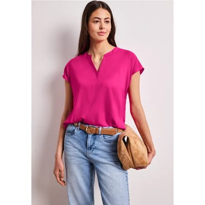 Blouse met losse schouders en gespleten hals