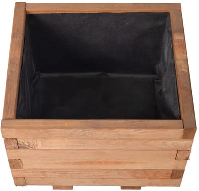 Plantenbak met Worteldoek Bruin Grenen 50 x 50 cm