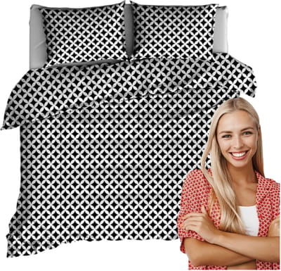 Decoratieve kussensloop 40x40 cm zwart met wit Marokkaans patroon