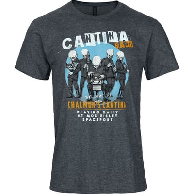 Star Wars - Disney T-shirt - Cantina Band - S tot M - voor Mannen - antraciet gemêleerd