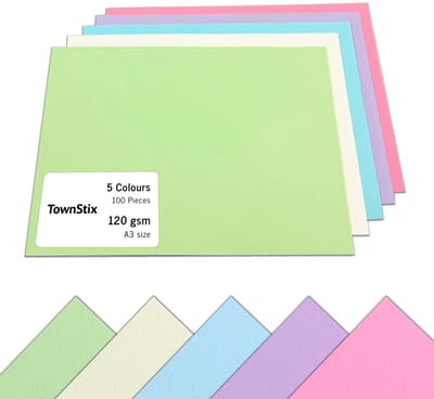 Dailygoody - Gekleurd Papier - A3 120 g/m² - Perfect voor Tekenen en Knutselen - 5 Kleuren - Hoogwaardige Printkwaliteit - Ideaal voor Creatieve Proje