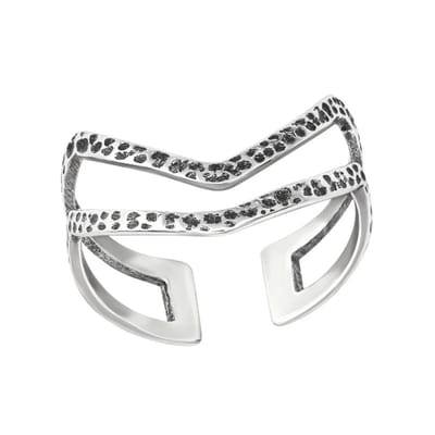 Aramat Jewels | teenring | Schitterende Zilveren Teenring met V-vorm 925 Zilver - | | | |5mm | Zilver | Volwassenen | Verkleurd niet