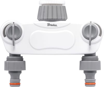 Bradas White Line - 2-weg Verdelers - Met Afsluiters - ABS Materiaal