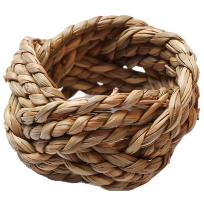 6 pièces Anneaux de Serviette Tissés en Herbe Anneaux de Serviette Rustiques de Ferme Porte-Serviettes Décor de Table de Salle à Manger de Ferme Mariage