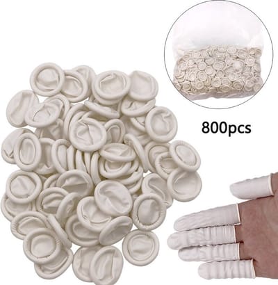 800 Stuks Latex Vingerbeschermers - Vinger Condooms - Vingerhoed - Wit