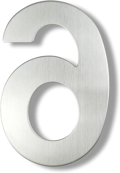 Huisnummer Zilver - Adresbord Deur - Huis Identificatie - Roestvrij Staal - 152mm Hoog - Zilver