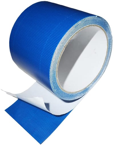 Waterdichte en sterke plakband van 8 cm x 5 m voor reparatie van tenten, luifels en zeilen, met hoge hechting en scheurweerstand (blauw)