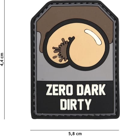 101 Inc Embleem 3D Pvc Zero Dark Dirty Zwart/Grijs  9043