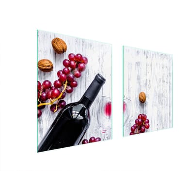 TMK ArtDeko - Serie Winogrono - Glazen Beschermplaat - 85x52 cm - Hittebestendig