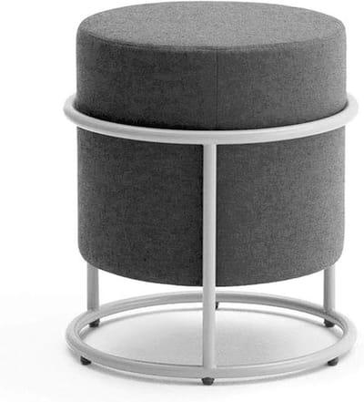 Lage poef - Voetenbankje bijzettafel - Ontspannen zitten - Hoge dichtheid schuim - 41x41x52 cm - Grijs