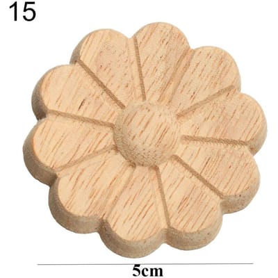 Pièces de meubles uniques en bois floral naturel sculpté sculpture sur bois figurines décoratives en bois artisanat appliques d'angle cadre