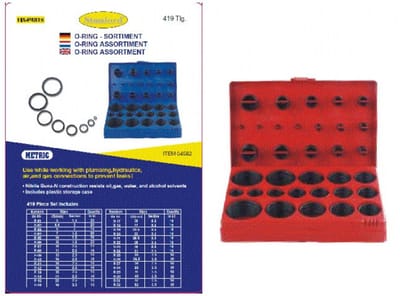 Dichtingsringenset Metrische O-ring in cassette 419 Delig