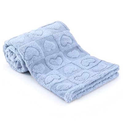 One baby blanket with a heart-patterned checkered design, ultra-soft and comfortable, suitable for both boys and girls, fluffy baby/toddler swaddle blanket, suitable for cribs and strollers, 76 × 100cm, Gray-blue
