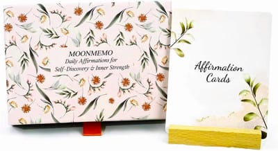 50 Positieve Bevestigingskaarten voor Vrouwen - Mindfulness, Zelfzorg & Motivatie Dagelijkse Quotes met Houten Standaard