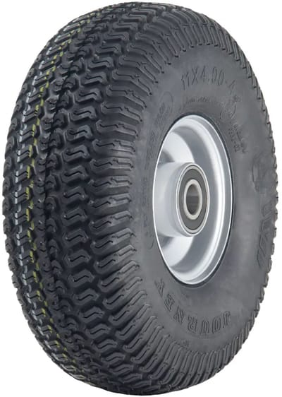 11x4.00-4 Grasmaaierband & stalen velg, 4-laags, P332, 20 mm lagers, draagvermogen 145 kg