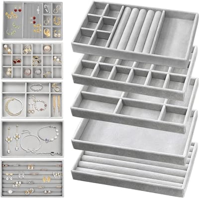 Sieradenopbergdozen, Stofdichte Organizer voor Sieraden, Ideaal voor Sieradenliefhebbers en Professionele Opbergers, Perfect voor Slaapkamer en Kantoor