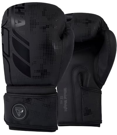 Bokshandschoenen - Vechtsport handschoenen - Intensieve training - Ademend comfort - 14 oz - Zwart