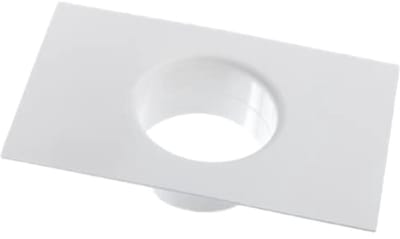 Rechte Kanaalconnector 125mm met Flens - Ronde PVC Ventilatiepijp
