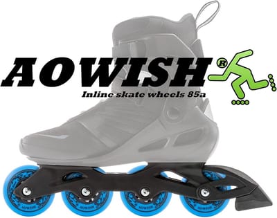 Inline skate wielen - Vervangingswielen rolschaatsen - Outdoor skaten - ABEC-9 lagers - 80 mm - Blauw