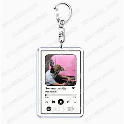 Hor Singer Pashanim Songs Sleutelhangers voor Vrouwen Accessoires Tas Sommergewitter Airwaves Muziek Sleutelring Sieraden Fans Vriend Cadeaus gray