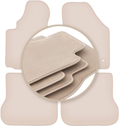 PREMIUM beige vloermatten voor: Volkswagen Caddy 2K minivan 2004-2010