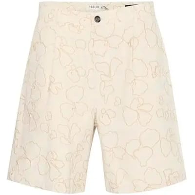 Korte geplooide rok met borduursels Solid Alann