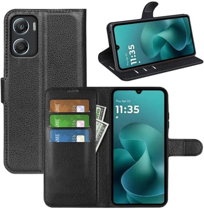 MobyDefend Hoesje - Geschikt voor Motorola Moto G06 / Motorola Moto G06 Power - Kunstleren Wallet Book Case (Sluiting Voorkant) - Zwart
