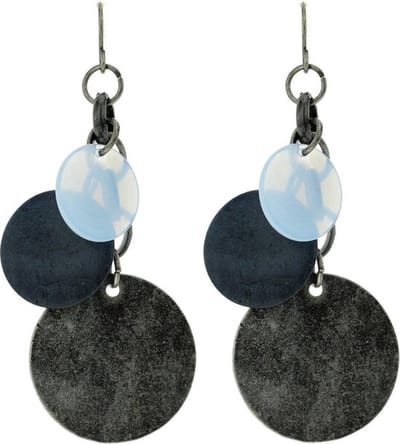 Behave - Ronde blauwe oorbellen - Geometrisch design - Voor elke gelegenheid
