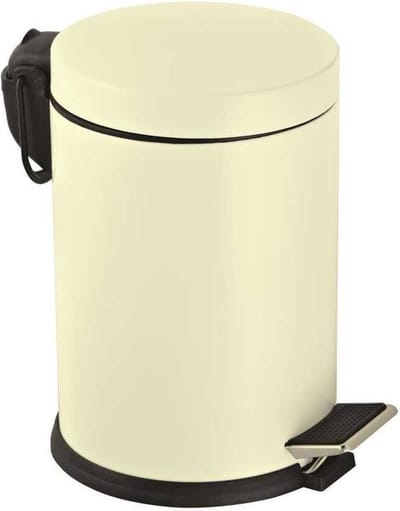 Tiss® Pedal Bin Classic Pedaalemmer -  badkamer en toilet- 5 L - Crème
