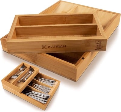 Bestekbak – luxe bestekcasette – bestek opslag voor laden – opbergen van bestek – cutlery organizer