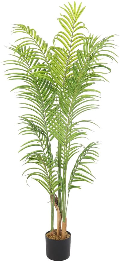 Kunst Arecapalm 150 cm – Volle Tropische Palm – In Pot – Groene Binnenplant