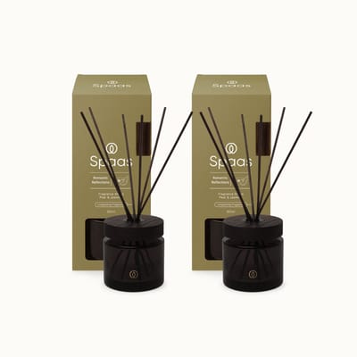 Spaas Reed diffuser - Set van 2 Geurstokjes - Peer en Jasmijn - 80ml - Romantic Reflections