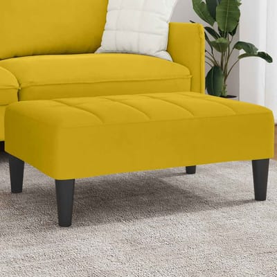 vidaXL Voetenbank 77x55x31 cm fluweel geel