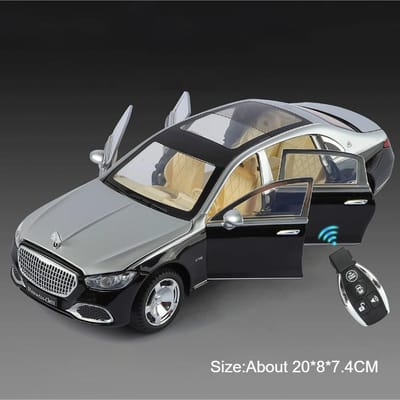 1:24 S680 Vs680 Miniatuur Modellen Speelgoed Legering Diecast Voorwielbesturing Automatische Deur Geluid Licht Voertuigen Collectie Sieraden