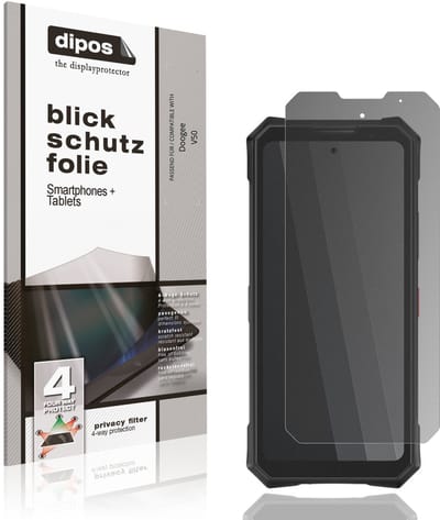 dipos – Matte Privacy Screenprotector geschikt voor Doogee V50 | Anti-Spy Beschermfolie