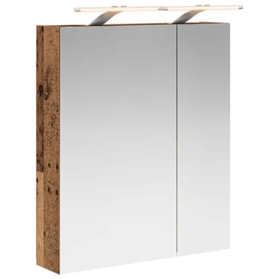 vidaXL - Badkamerspiegelkast - Oudhout - 60 - x - 14,5 - x - 70 - cm - Bewerkt - hout