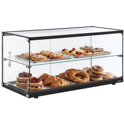 GGM Gastro Aufsatzvitrine - ungekühlt - aus gehärtetem Glas - 850mm