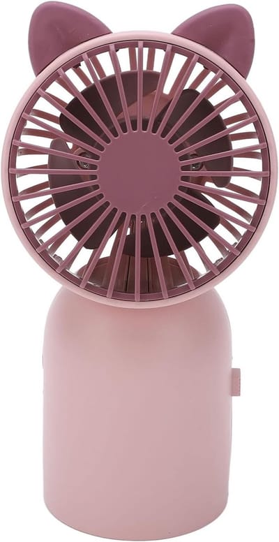 Ventilator - Draagbare ventilator - Handventilator - Leuk kattendesign - USB oplaadbaar - Mini draagbare ventilator, geschikt voor dagelijks gebruik buitenshuis