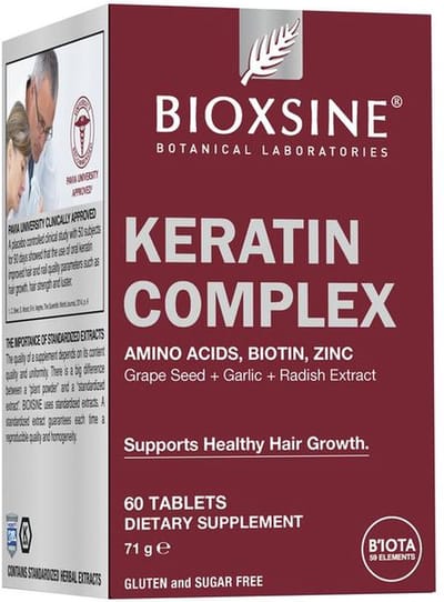 Bioxsine - Keratine complex 60 tabletten - Anti-haaruival - supplement - Keratine complex - beschadigd, droog of pluizig haar