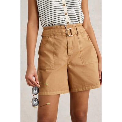 White Stuff Teakie Short Mid Tan Maat: 16 | Korte Broeken Outlet | Dames | Bruin