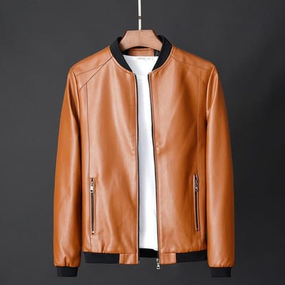 Nieuw Leren Heren Casual Jas Koreaanse Stijl Trendy Slank en Knap Jeugd Lente en Herfst Jas 4XL