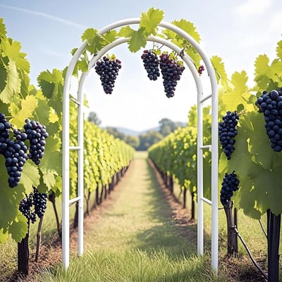 Tuinboog Metaal - Klimplant boog - Tuin Decoratie - Roestvrij Gegalvaniseerd Staal - 24 m breed - Brons