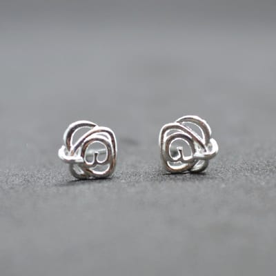 Gading® Oorknopjes zilveren voor dames -Rose oorknoppen - 8mm -zilver 925