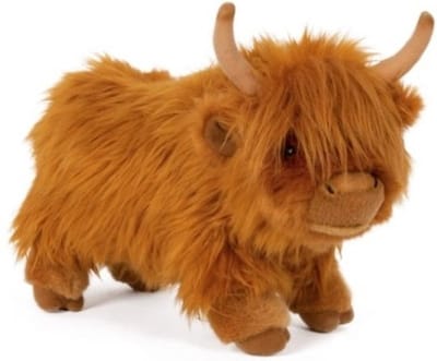 Heunec Schotse Hooglander knuffel - 30 cm - bruin - pluche - knuffeldier - knuffelbeest - speelgoed