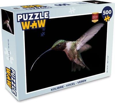 Puzzel Kolibrie - Vogel - Veren - Legpuzzel - Puzzel 500 stukjes