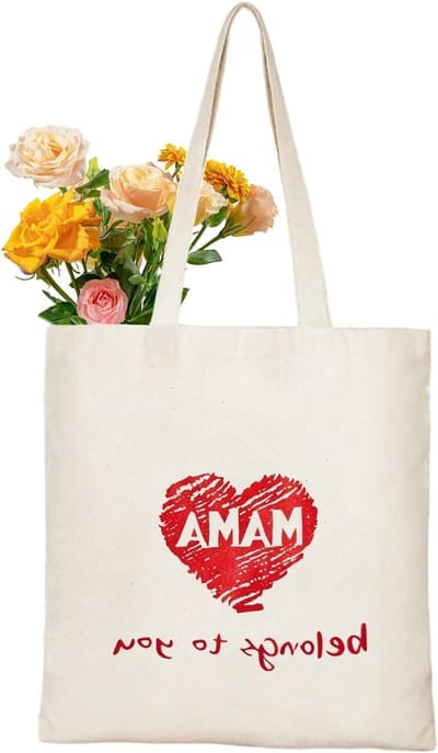 Persoonlijke Herbruikbare Tote Bag voor Moeder, Perfect Cadeau voor Verjaardag, Handige Winkeltas en Moederdag Geschenk