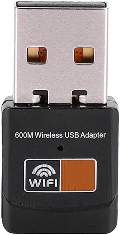 Draadloze WiFi Adapter - Netwerkkaart USB - Internet Verbinding - Dual Band 600 Mbps - Mini Draagbaar - Zwart