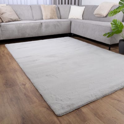 Lichtgrijs Tapijt Zacht Hoogpolig Vloerkleed Koho Fluffy - 200x290cm- Modern - Woonkamer - Salon - Slaapkamer - Eetkamer